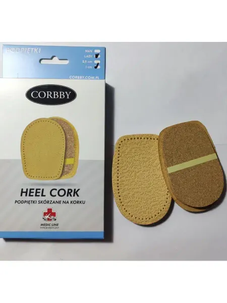 Corbby Кожаные подпяточники на пробке HEEL CORK Lady 1см