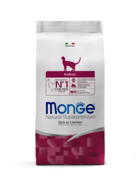 Monge Indor для домашних кошек с курицей 1.5 кг