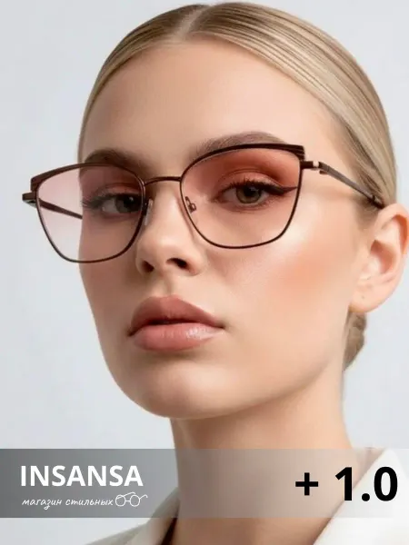 INSANSA Очки для зрения тонированные диоптрии + 1