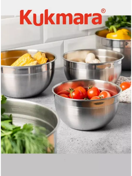 KUKMARA Миска 1,5л для кухни из нержавеющей стали Кукмара Салатник