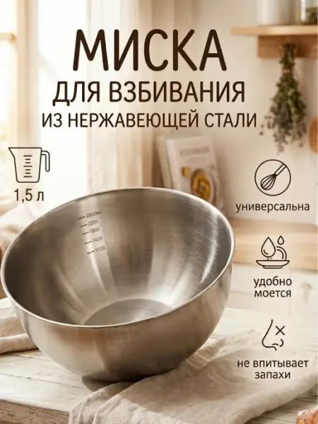 PERFECTO LINEA Миска из нержавеющей стали для взбивания 1,5 л