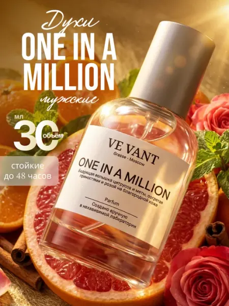Ve Vant Духи мужские стойкие по мотивам Paco rabanne 1 million 30 мл