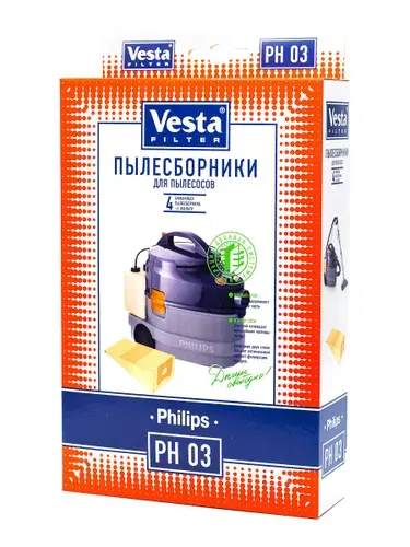 PH03 Мешки для пылесоса Philips, 4 шт + 1 фильтр
