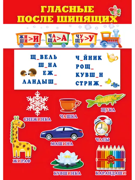 Art.NEW Плакат для школы "Гласные после шипящих" ламинированный