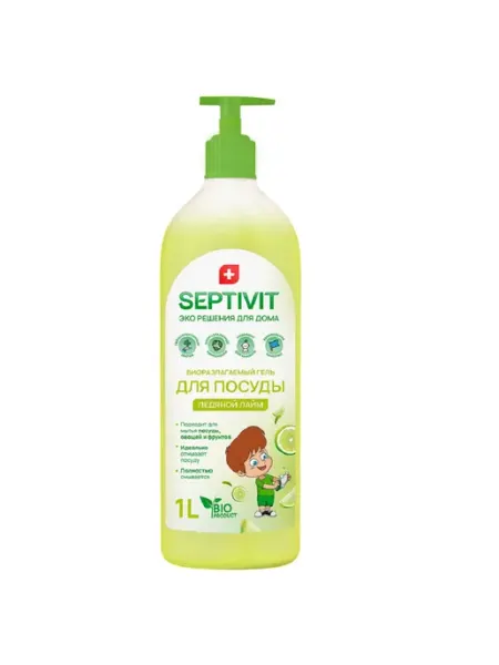 SEPTIVIT Средство для мытья посуды Ледяной Лайм 1 литр