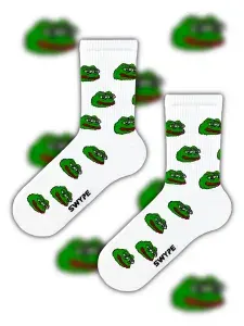 Носки SWYPE socks женские, мужские лягушка пепе мемы, 1 пара