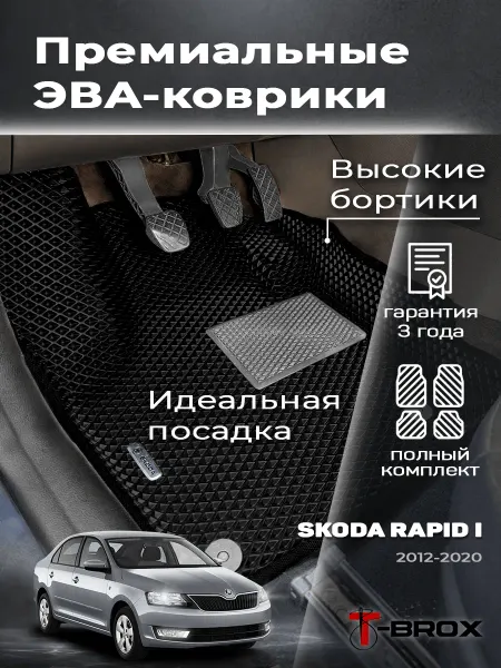 T-Brox Автомобильные коврики шкода рапид 1