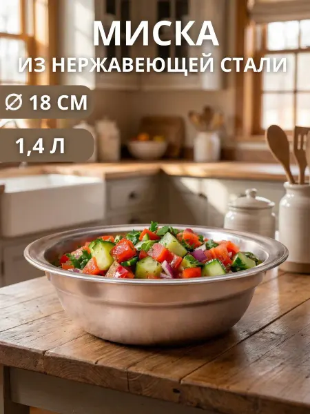 Termico Миска металлическая кухонная 1,4 л