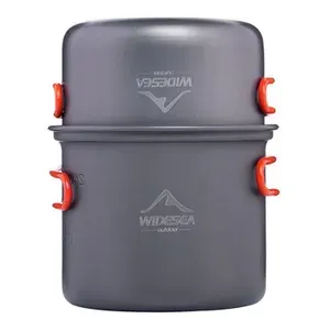 Походный набор Widesea (1,6 л) для одной персоны (алюминиевый котелок + кружка или сковорода) для приготовления или подогрева пищи