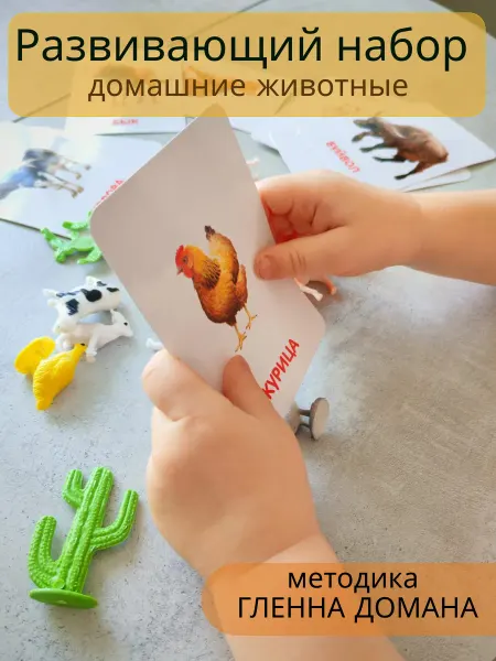 ZABIAKA Развивающие игрушки 1 год домашние животные