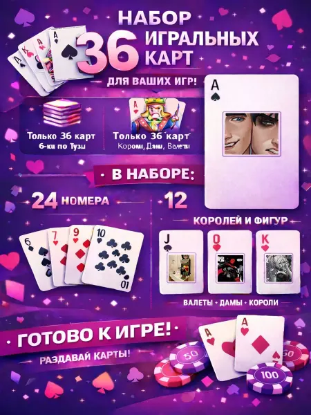 1-й Стикер Постеры колода карт 36 шт black