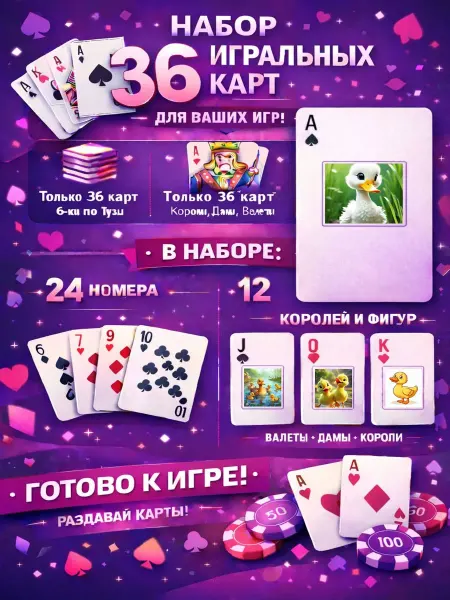 1-й Стикер Постеры колода карт 36 шт full_hd_для_детей_Гуси_утки