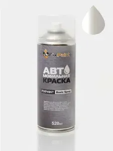 Краска NISSAN ALMERA CLASSIC (B10), код BPE, WHITE PEARL, автомобильная эмаль FixPaint Spray, 2 аэрозольных баллончика по 520 мл, 1-й и 2-й слой