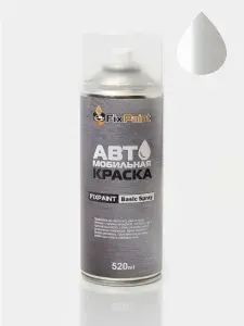 Краска MITSUBISHI OUTLANDER SPORT, код W55, WHITE PEARL, автомобильная эмаль FixPaint Spray, 2 аэрозольных баллончика по 520 мл, 1-й и 2-й слой