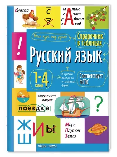 Справочник Шпаргалка для начальной школы на отлично 1шт Русский язык 1- 4 классы