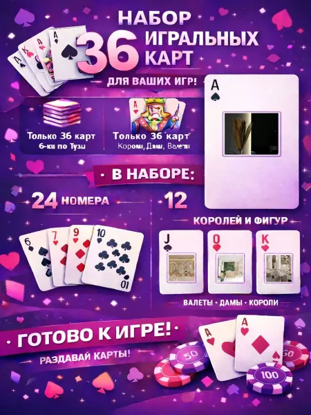 1-й Стикер Постеры колода карт 36 шт background_салон_красоты