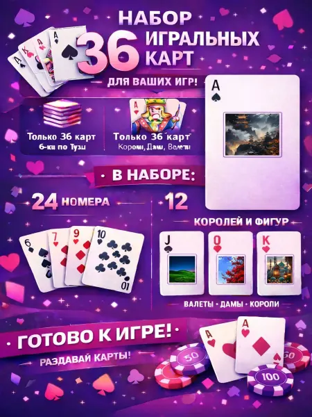 1-й Стикер Постеры колода карт 36 шт full_hd_Восток