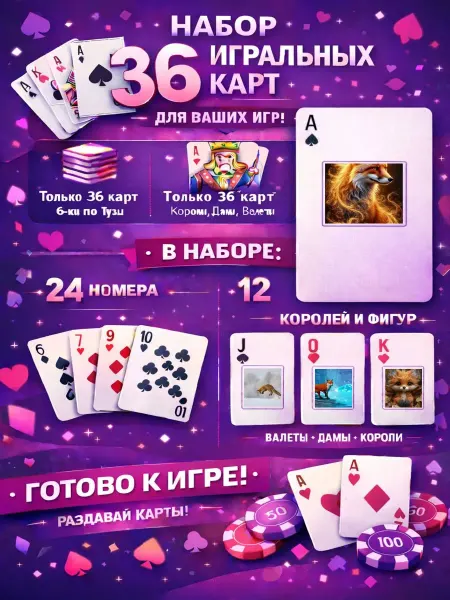 1-й Стикер Постеры колода карт 36 шт full_hd_Лисята