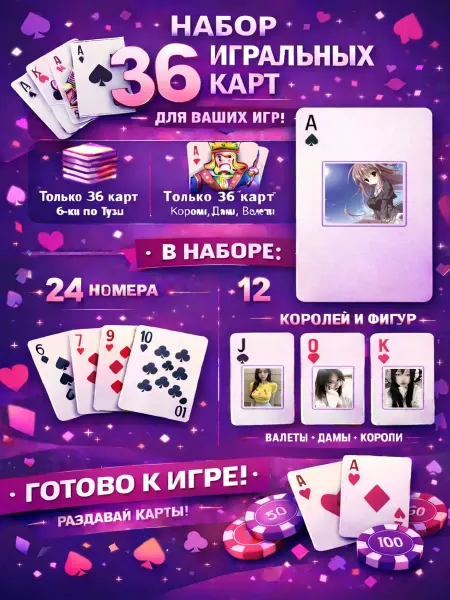1-й Стикер Постеры колода карт 36 шт full_hd_няши