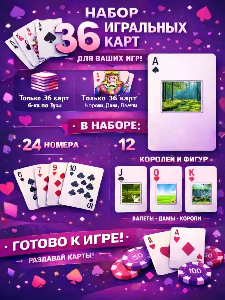 1-й Стикер Постеры колода карт 36 шт full_hd_сад