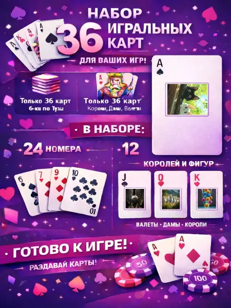 1-й Стикер Постеры колода карт 36 шт full_hd__