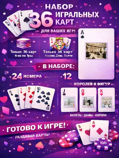1-й Стикер Постеры колода карт 36 шт full_hd_салон_красоты