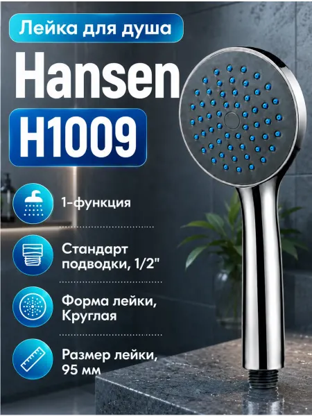 Hansen Душевая лейка 1-функция, цвет хром