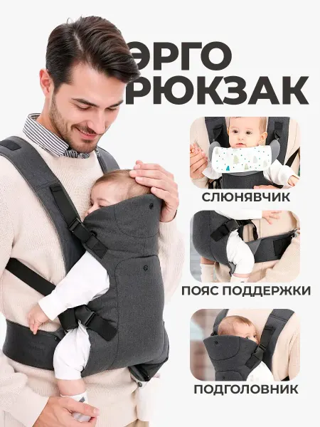 Эргорюкзак Кенгуру для новорожденных Слинг