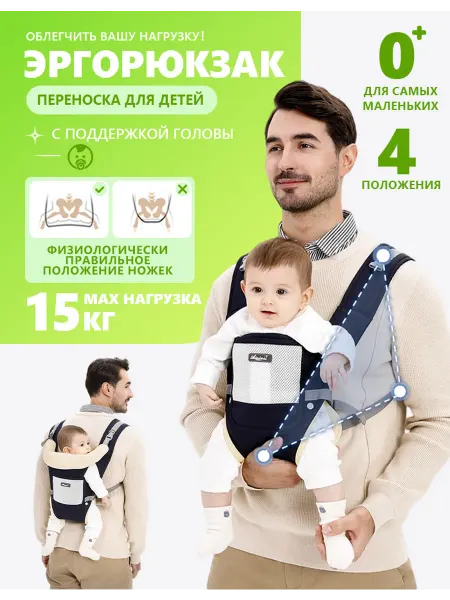 Эргорюкзак Кенгуру для новорожденных Слинг