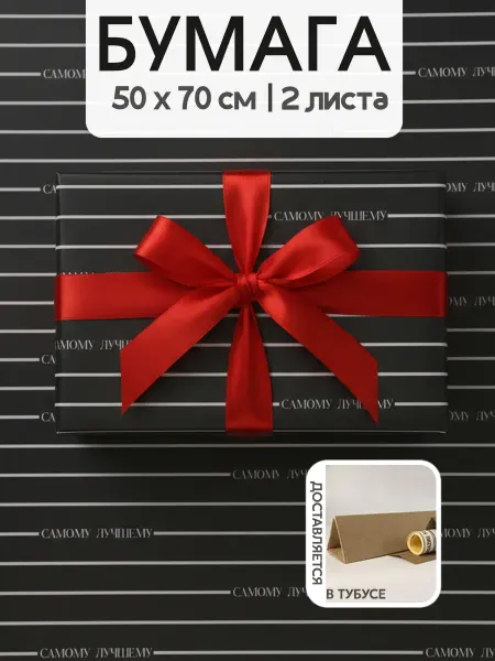 Riota Подарочная бумага на 23 февраля 50х70 см 2 листа