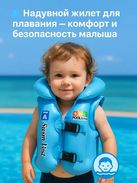 KE Жилет для плавания детский 1-3 года цвет рандом