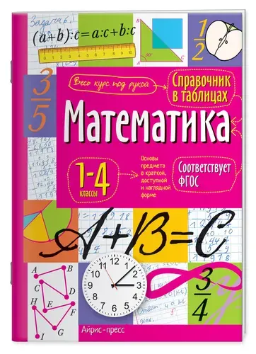 Справочник Шпаргалка для начальной школы на отлично 1шт Математика 1-4 классы