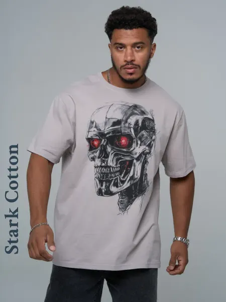 Stark Cotton Футболка хлопок с принтом Терминатор