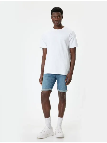 KOTON Джинсовые шорты Slim Fit с карманами
