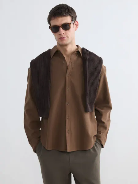 LC Waikiki Мужская рубашка regular fit из жаккардовой ткани