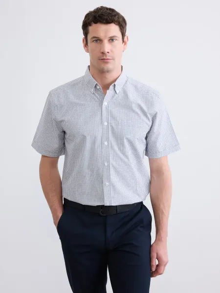 LC Waikiki Мужская рубашка regular fit из поплина в клетку