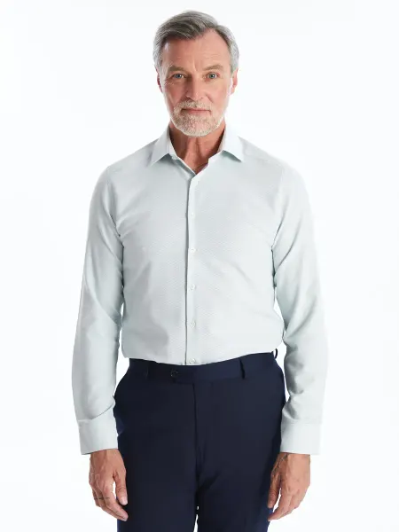 LC Waikiki Мужская рубашка Slim Fit из добби