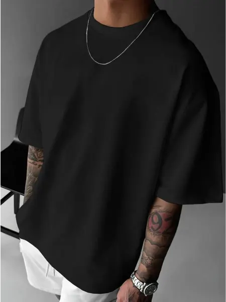 HoodieMania Футболка оверсайз однотонная