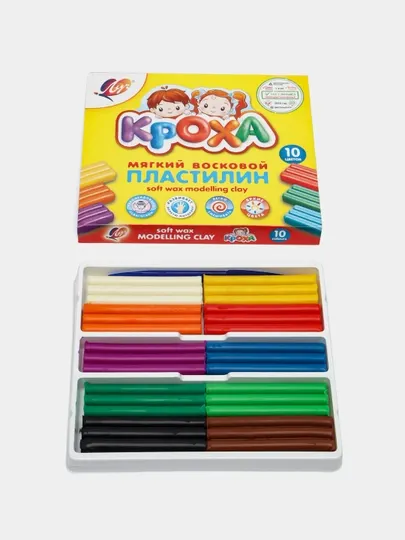 Пластилин мягкий "Кроха" 10 цветов