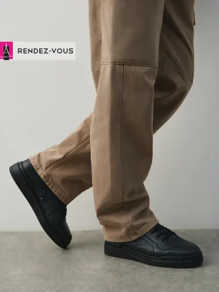 Tendance Высокие зимние кожаные кеды с мехом