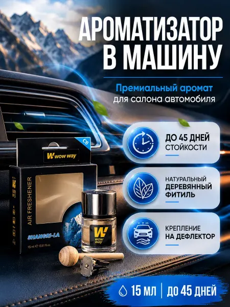 Бакуся3 Ароматизатор в машину на дефлектор автомобильный автопарфюм