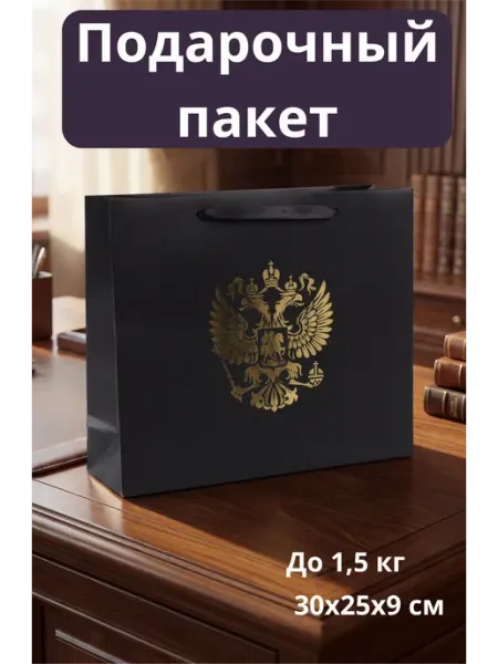 Напраздник подарочный пакет большой с гербом