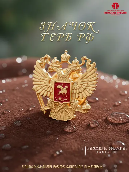 Красная Пресня Брошь значок Герб России