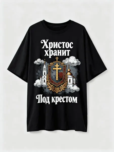 Футболка в православном стиле! С надписями «Христос хранит»