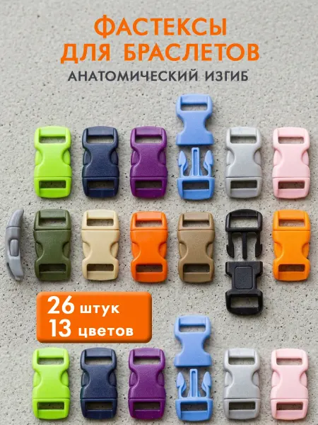 Наперсток Фастекс-застежка 10мм для браслета (26 шт. в наборе)