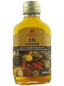 Масло льняно-подсолнечное Алтайское "10 специй"