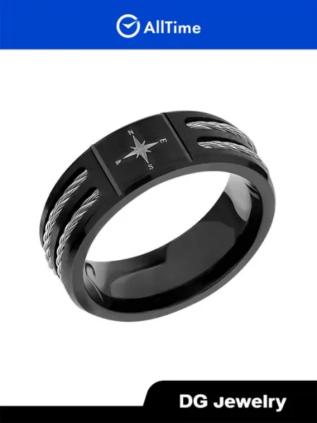 DG Jewelry Кольцо стальное бижутерия