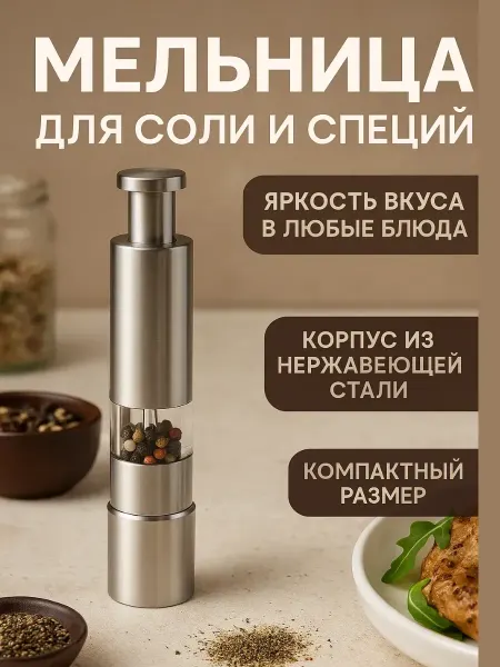 ДОКАД 1 Мельница для специй ручная солонка и перечница