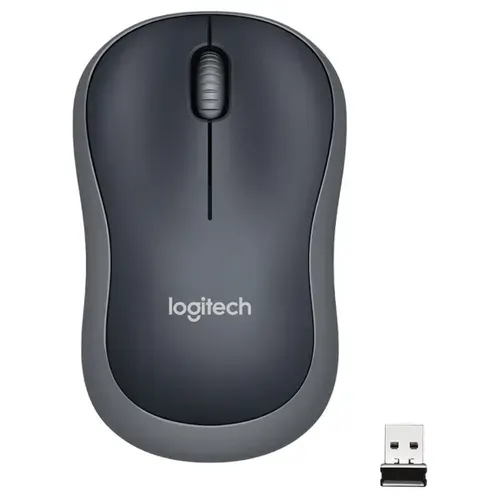 Мышь беспроводная Logitech M185 Grey серая, оптическая, 1000dpi, 2.4GHz, 910-002238 USB-ресивер Logitech Unifying (10) (272815)