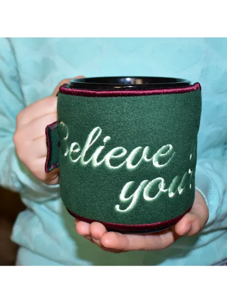 Грелка для кружки + 2 подставки "Believe in yourself"